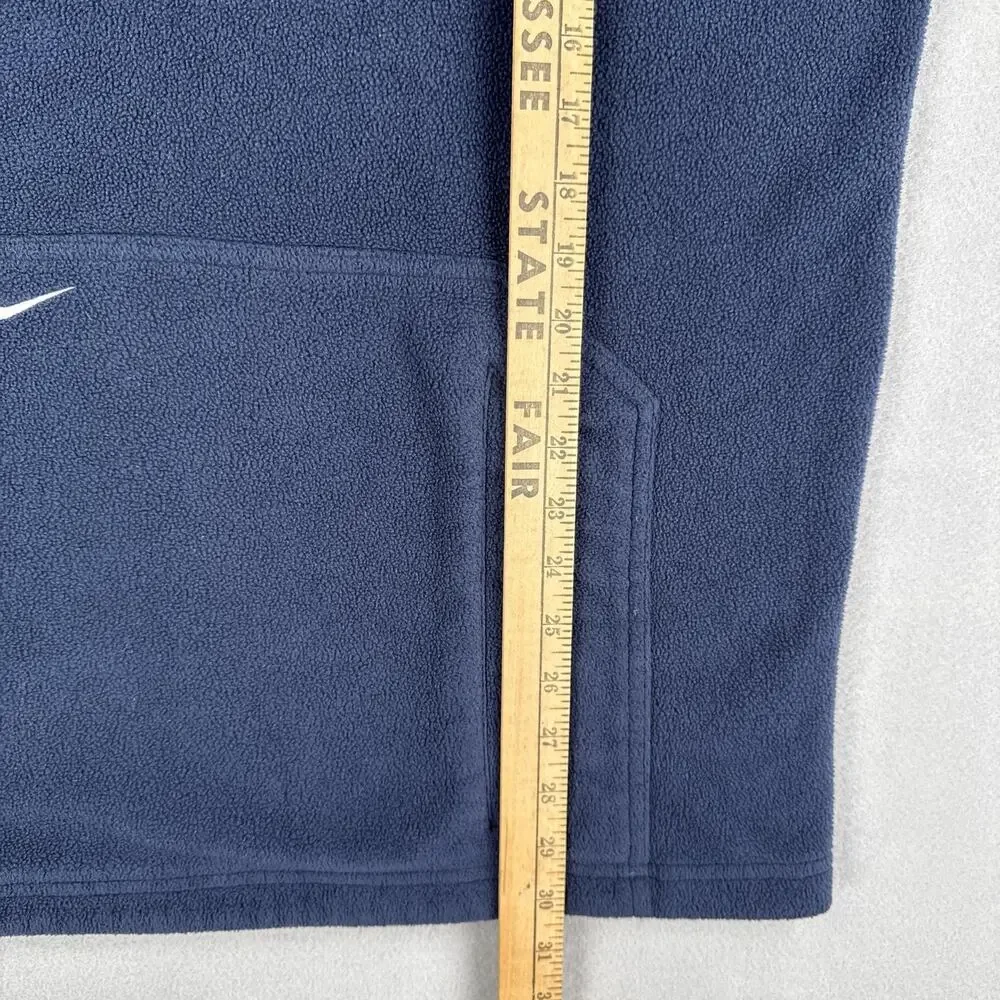 Vintage Nike Hoodie Mens XL Navy Blue Fleece Pullover Kangaroo Pocket Sweatshirt